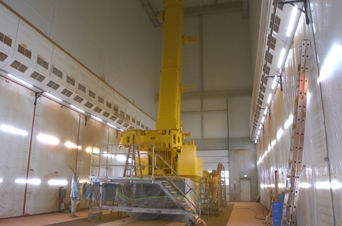 SEHON painting system for giant cranes